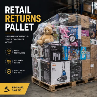 Retail Returns Pallet – Assorted Household, Toys & Consumer Goods