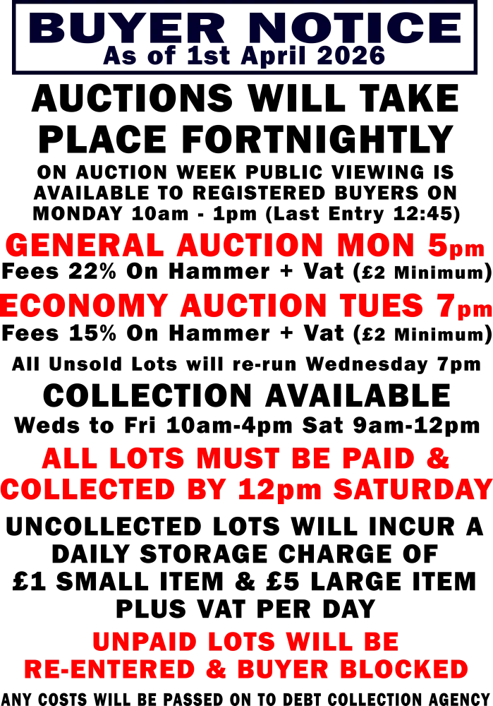 G84 Weekly General Auction Monday