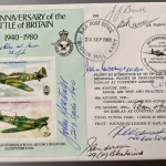 Autograph Auction RAF Military Space WW2 fighter, Bomber aces, Aviation flown covers, Navy — image 2
