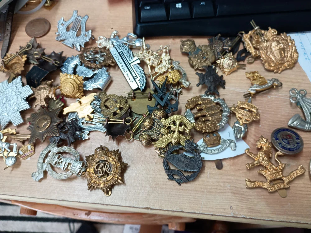 auction all lots start £1 no reserve collection or delivery jewellery miltary badges watches vintage books gold…