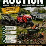 Garden equipment, light construction, garden machinery, trailers, quad bikes & hand tools online & Live auction — image 1
