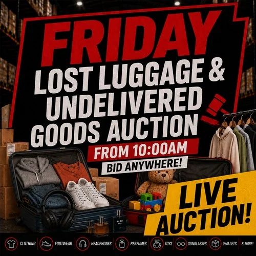 Lost Luggage & Unclaimed Trade “Job Lots” incl. Clothing, Homeware, Books, Footwear, Tools, Auto and More from a Major UK Courier Network