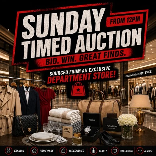 Sunday: New Clothing, Tech, Toys, Homeware & More! Including Goods Sourced From An Exclusive Department Store