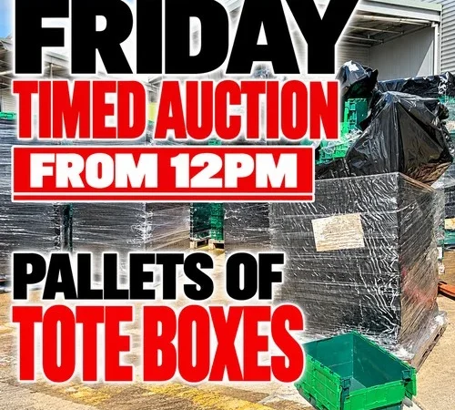 Over 740 Tote Boxes to be Sold in Bulk