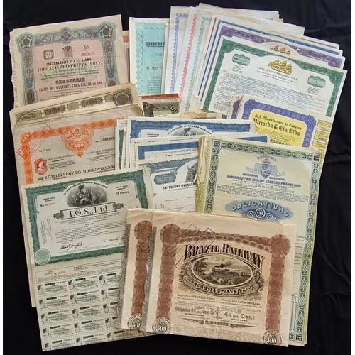 Timed Auction of World Bonds and Share Certificates (Scripophily)